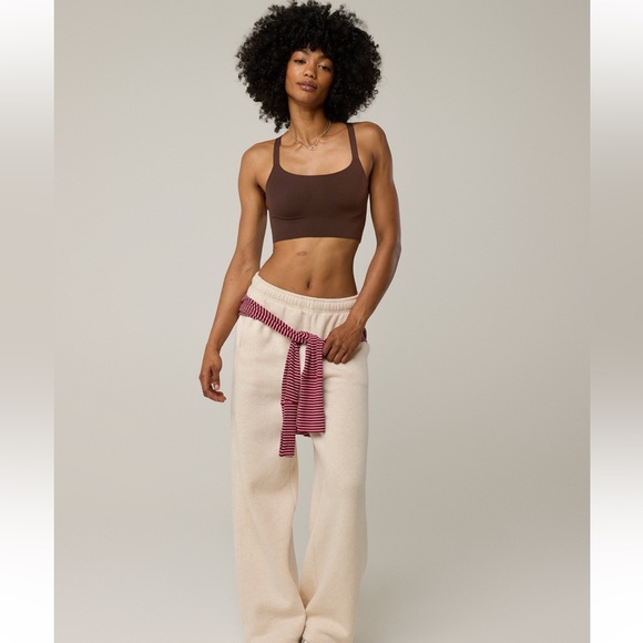 OFFLINE By Aerie Real Me Hold Up! Racerback Deep Earth Sports Bra Size L/G DD - Picture 2 of 6